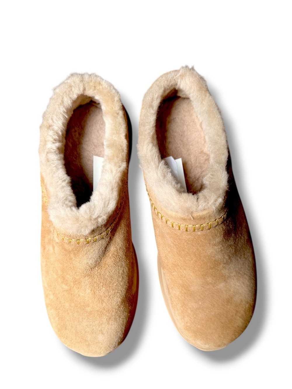 Merrell Cozy Shearling-Lined Slip-On Shoes - Tan